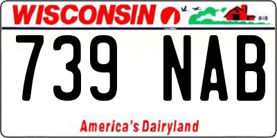 WI license plate 739NAB