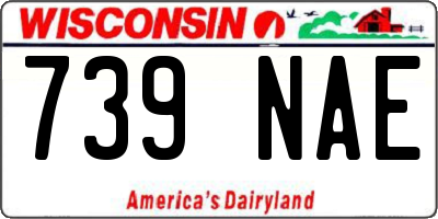 WI license plate 739NAE