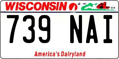 WI license plate 739NAI