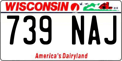 WI license plate 739NAJ