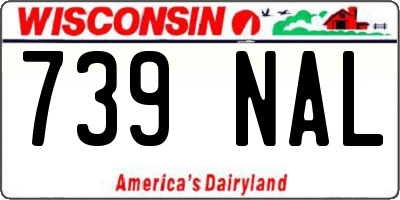 WI license plate 739NAL