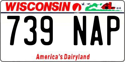 WI license plate 739NAP