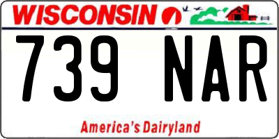 WI license plate 739NAR