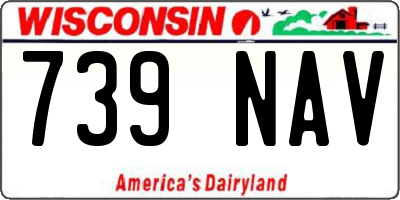 WI license plate 739NAV