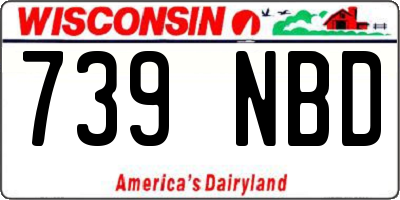 WI license plate 739NBD