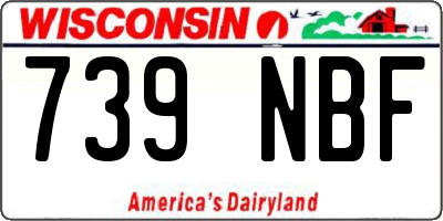 WI license plate 739NBF