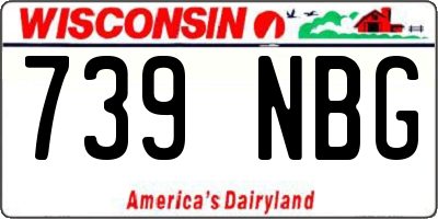 WI license plate 739NBG