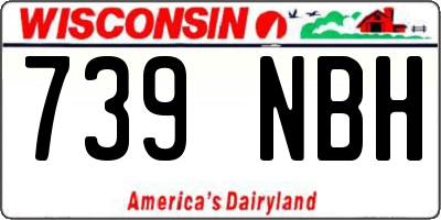 WI license plate 739NBH