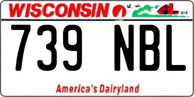 WI license plate 739NBL