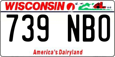 WI license plate 739NBO