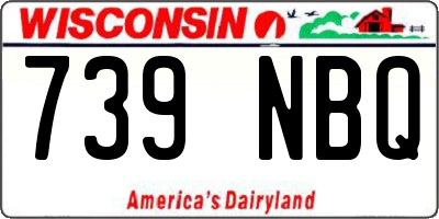 WI license plate 739NBQ