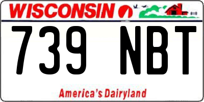 WI license plate 739NBT