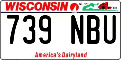 WI license plate 739NBU