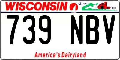 WI license plate 739NBV