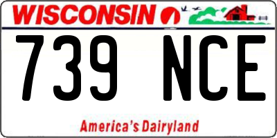 WI license plate 739NCE