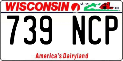 WI license plate 739NCP