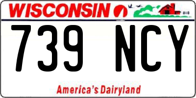 WI license plate 739NCY