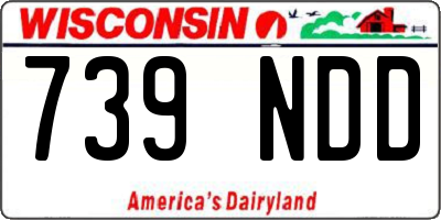 WI license plate 739NDD
