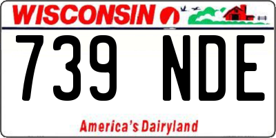 WI license plate 739NDE