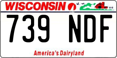 WI license plate 739NDF