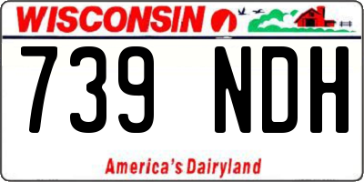 WI license plate 739NDH