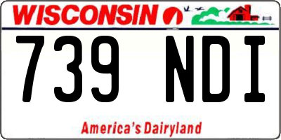 WI license plate 739NDI