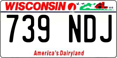 WI license plate 739NDJ