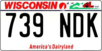 WI license plate 739NDK