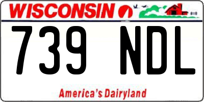 WI license plate 739NDL