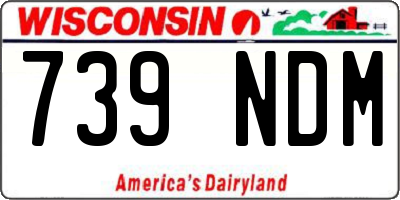 WI license plate 739NDM