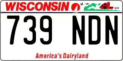 WI license plate 739NDN