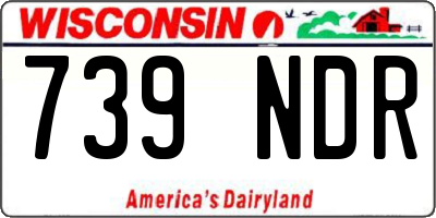 WI license plate 739NDR