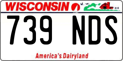 WI license plate 739NDS