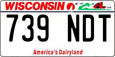 WI license plate 739NDT