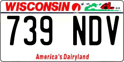 WI license plate 739NDV