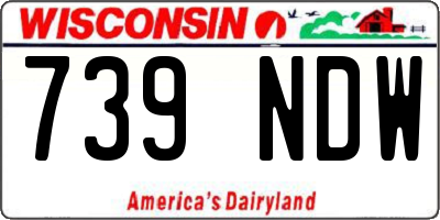 WI license plate 739NDW