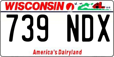 WI license plate 739NDX