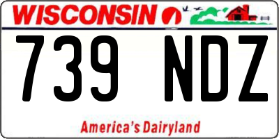 WI license plate 739NDZ
