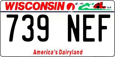 WI license plate 739NEF