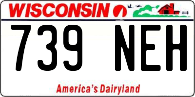 WI license plate 739NEH