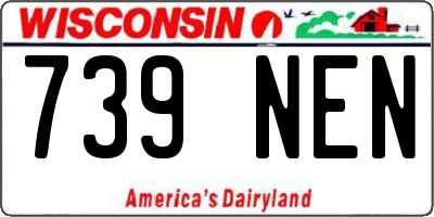 WI license plate 739NEN