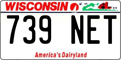 WI license plate 739NET