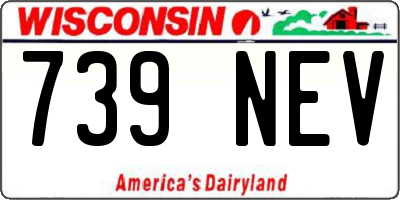 WI license plate 739NEV