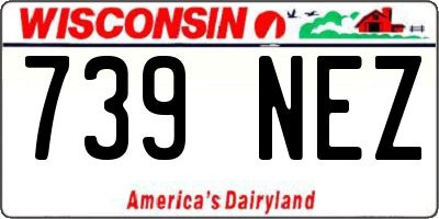 WI license plate 739NEZ