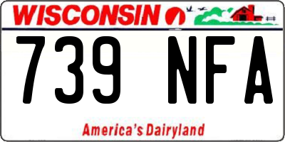 WI license plate 739NFA