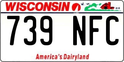 WI license plate 739NFC