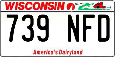 WI license plate 739NFD