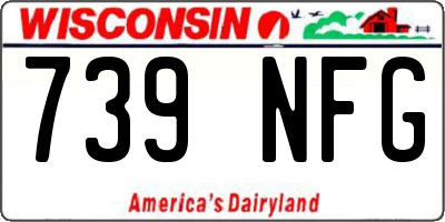 WI license plate 739NFG