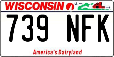 WI license plate 739NFK