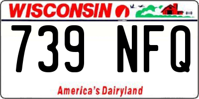 WI license plate 739NFQ